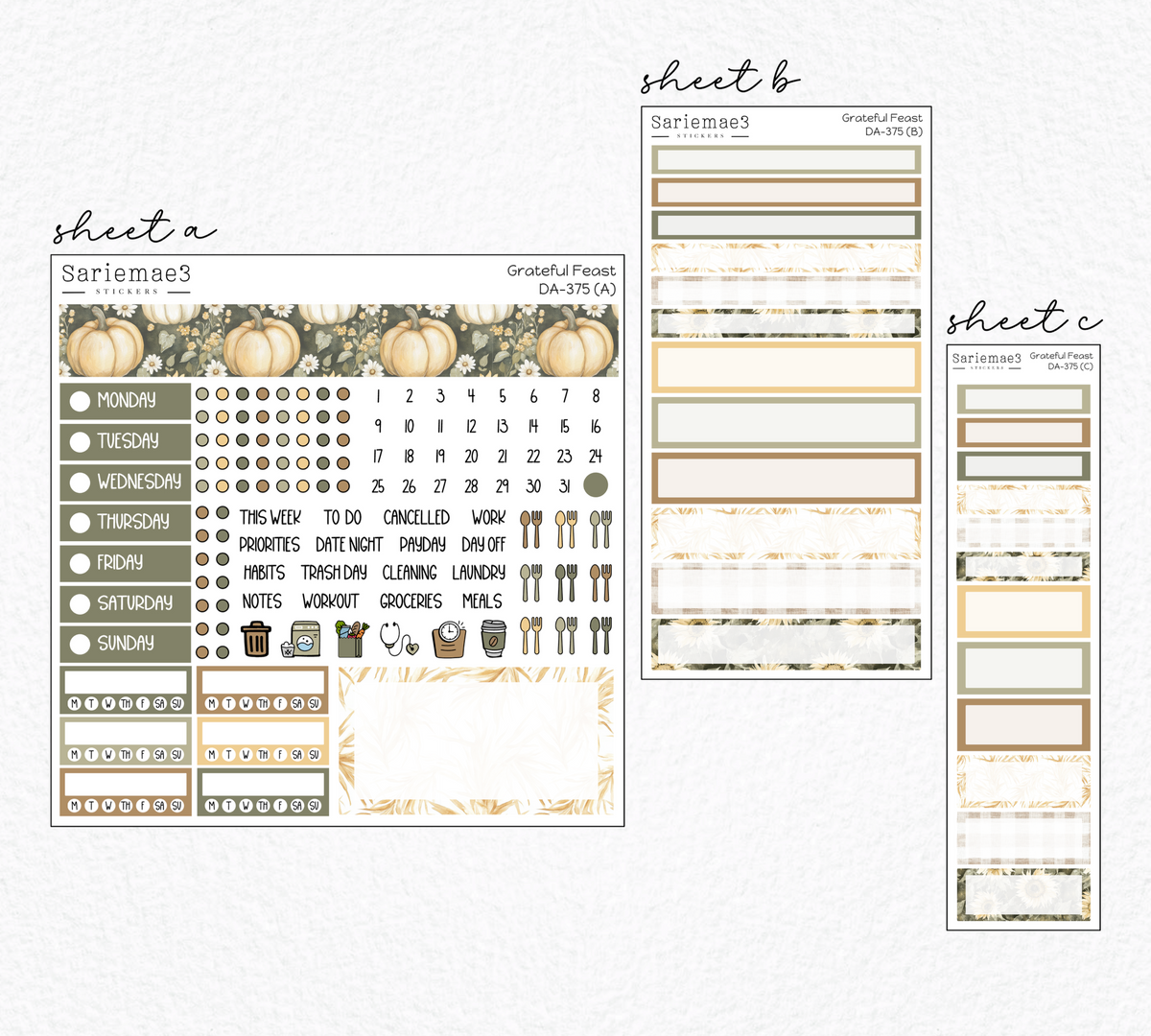 Dashboard Layout Kit, Grateful Feast, DA-375
