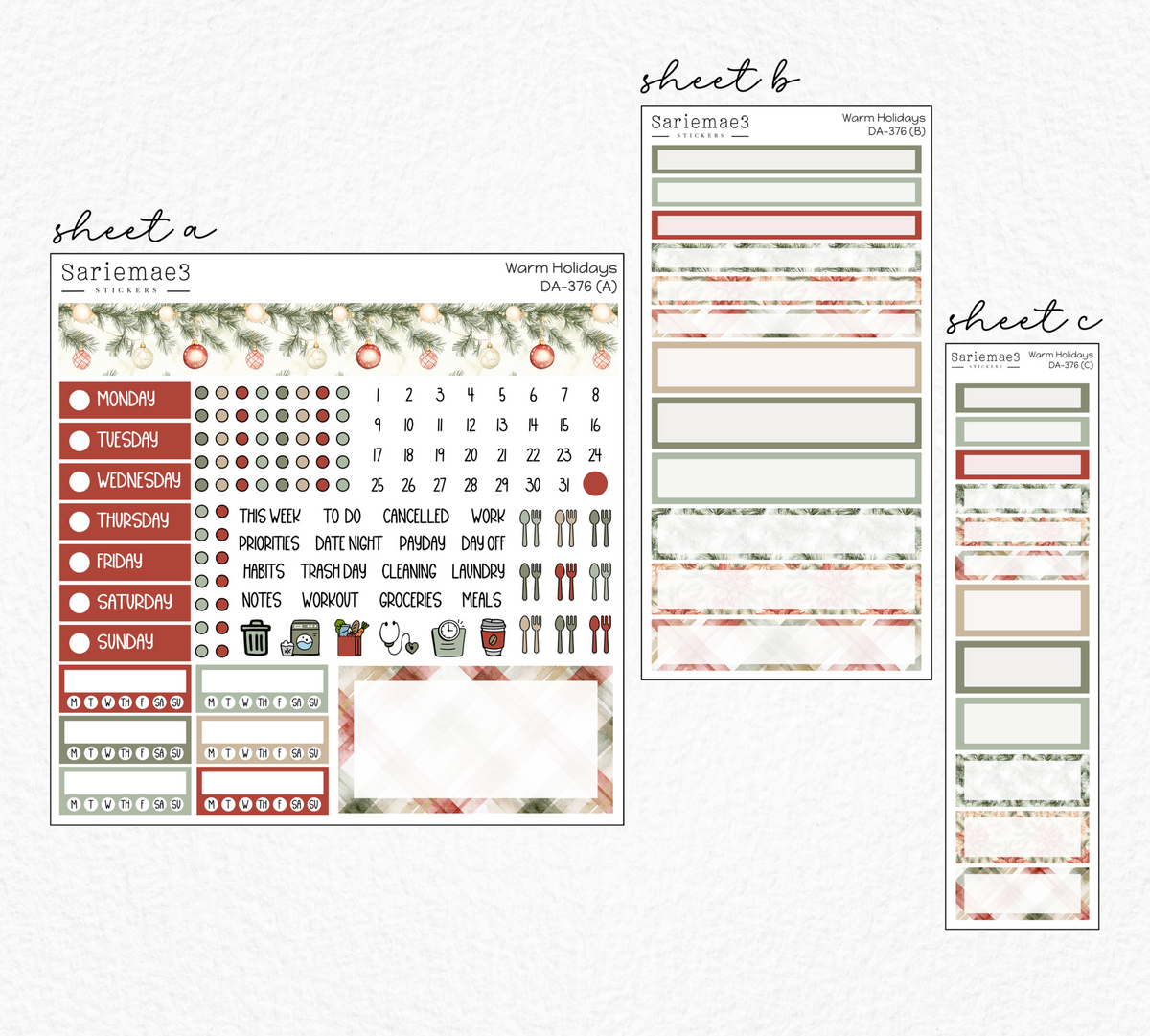 Dashboard Layout Kit, Warm Holidays, DA-376