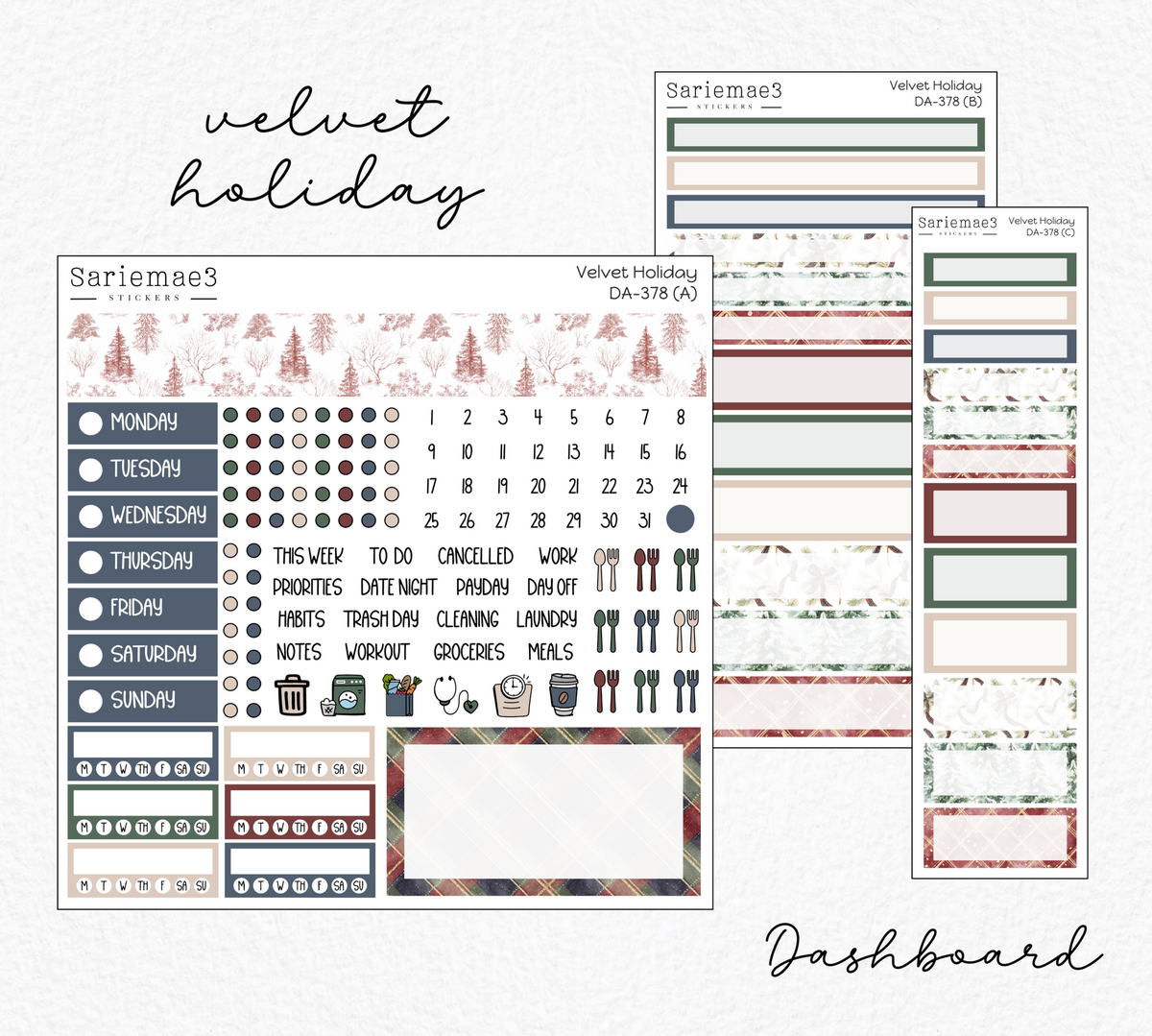 Dashboard Layout Kit, Velvet Holiday, DA-378
