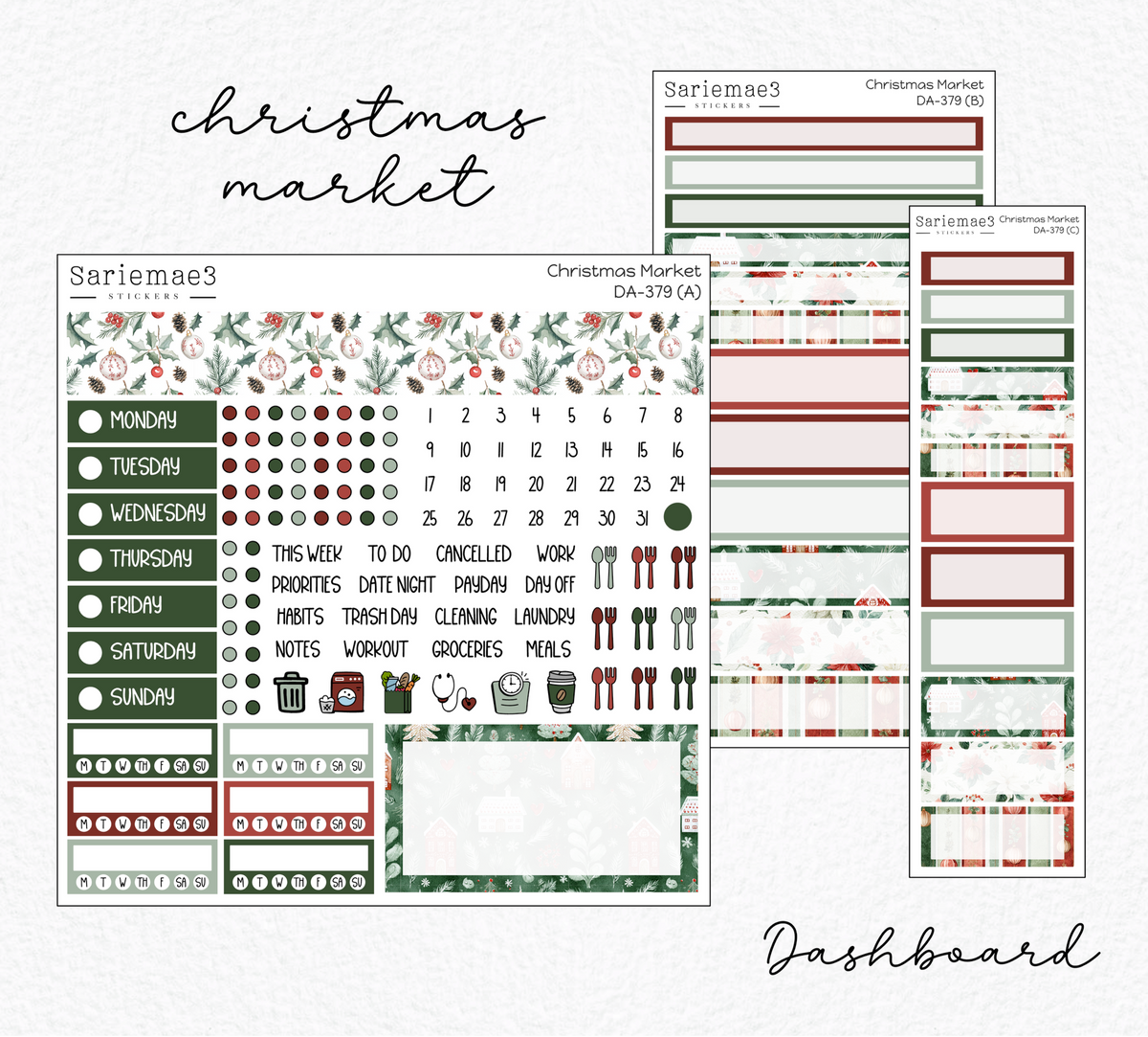 Dashboard Layout Kit, Christmas Market, DA-379