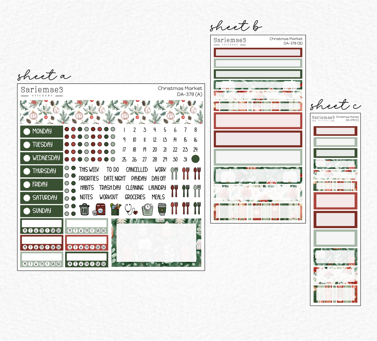 Dashboard Layout Kit, Christmas Market, DA-379
