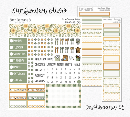 Dashboard Layout Kit (A5), Sunflower Bliss, DAA5-361