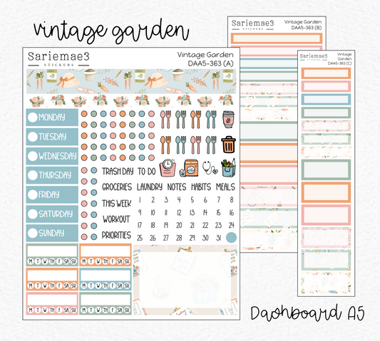 Dashboard Layout Kit (A5), Vintage Garden, DAA5-363
