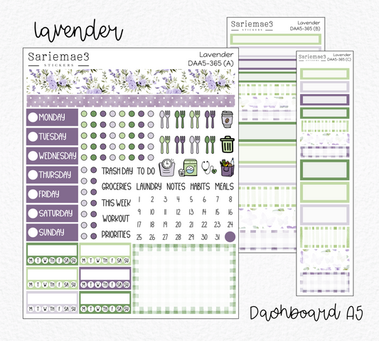 Dashboard Layout Kit (A5), Lavender, DAA5-365