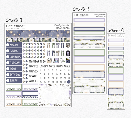 Dashboard Layout Kit (A5), Firefly Garden, DAA5-367