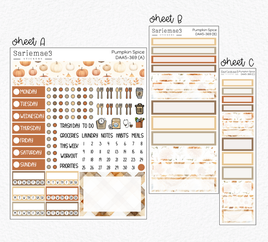 Dashboard Layout Kit (A5), Pumpkin Spice, DAA5-369