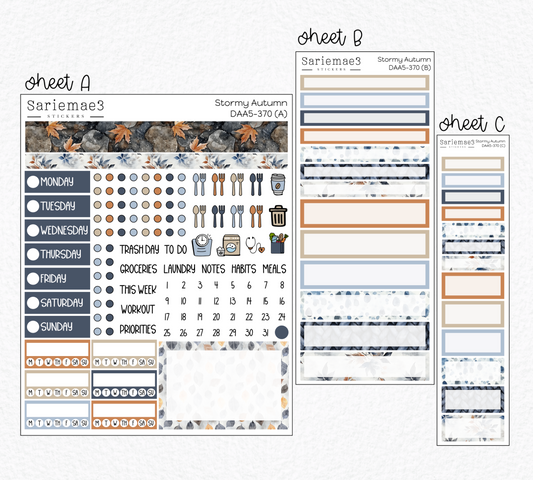 Dashboard Layout Kit (A5), Stormy Autumn, DAA5-370
