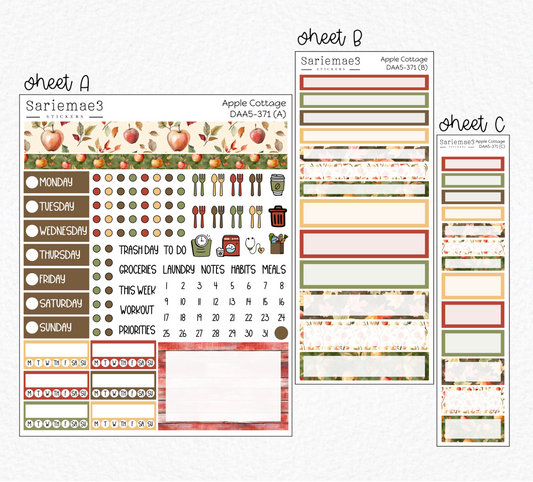 Dashboard Layout Kit (A5), Apple Cottage, DAA5-371