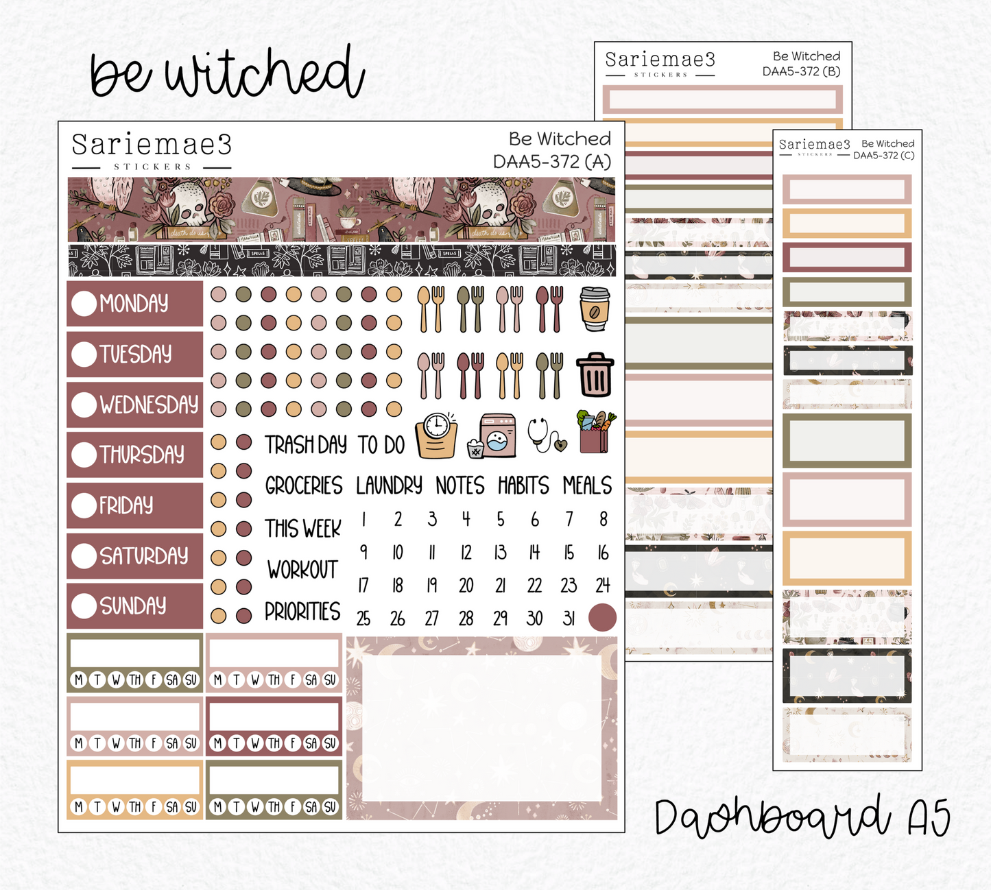 Dashboard Layout Kit (A5), Be Witched, DAA5-372