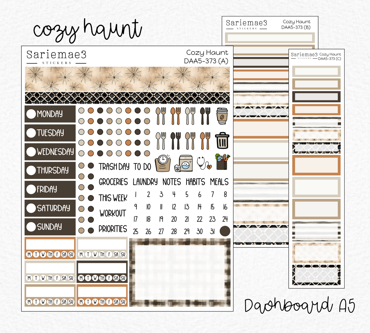 Dashboard Layout Kit (A5), Cozy Haunt, DAA5-373