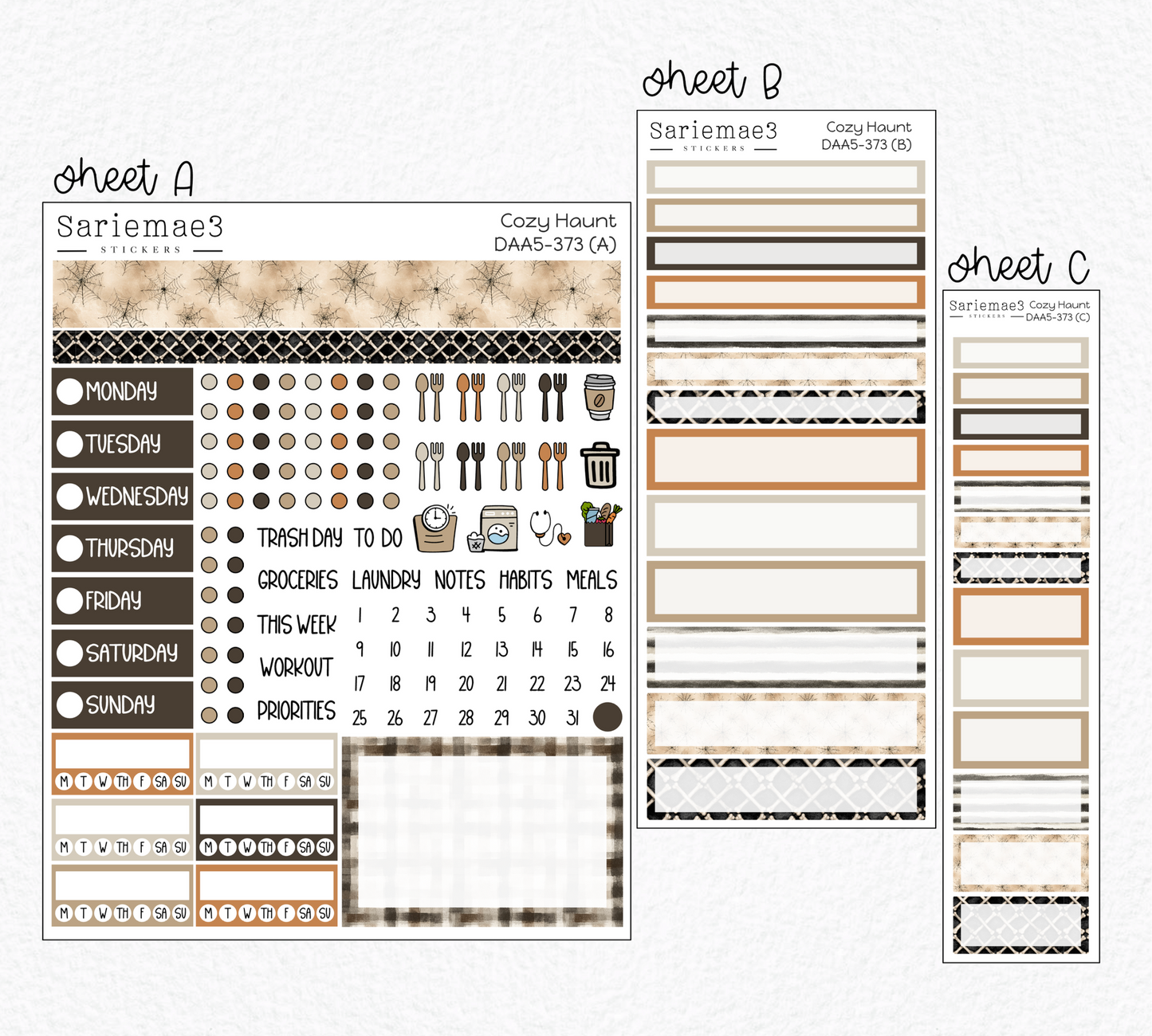 Dashboard Layout Kit (A5), Cozy Haunt, DAA5-373