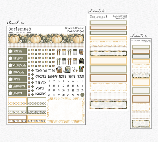 Dashboard Layout Kit (A5), Grateful Feast, DAA5-375
