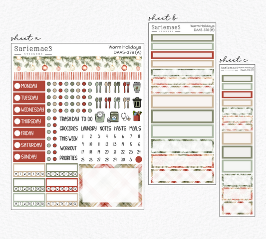 Dashboard Layout Kit (A5), Warm Holidays, DAA5-376