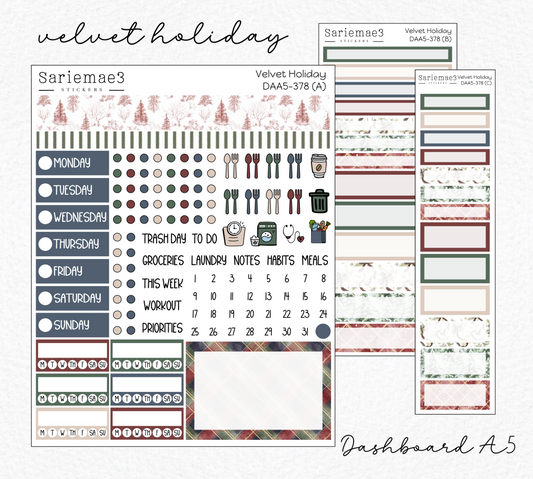 Dashboard Layout Kit (A5), Velvet Holiday, DAA5-378