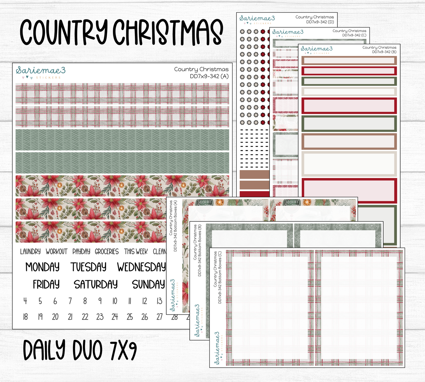 Daily Duo Kit (7x9), Country Christmas, DD-342