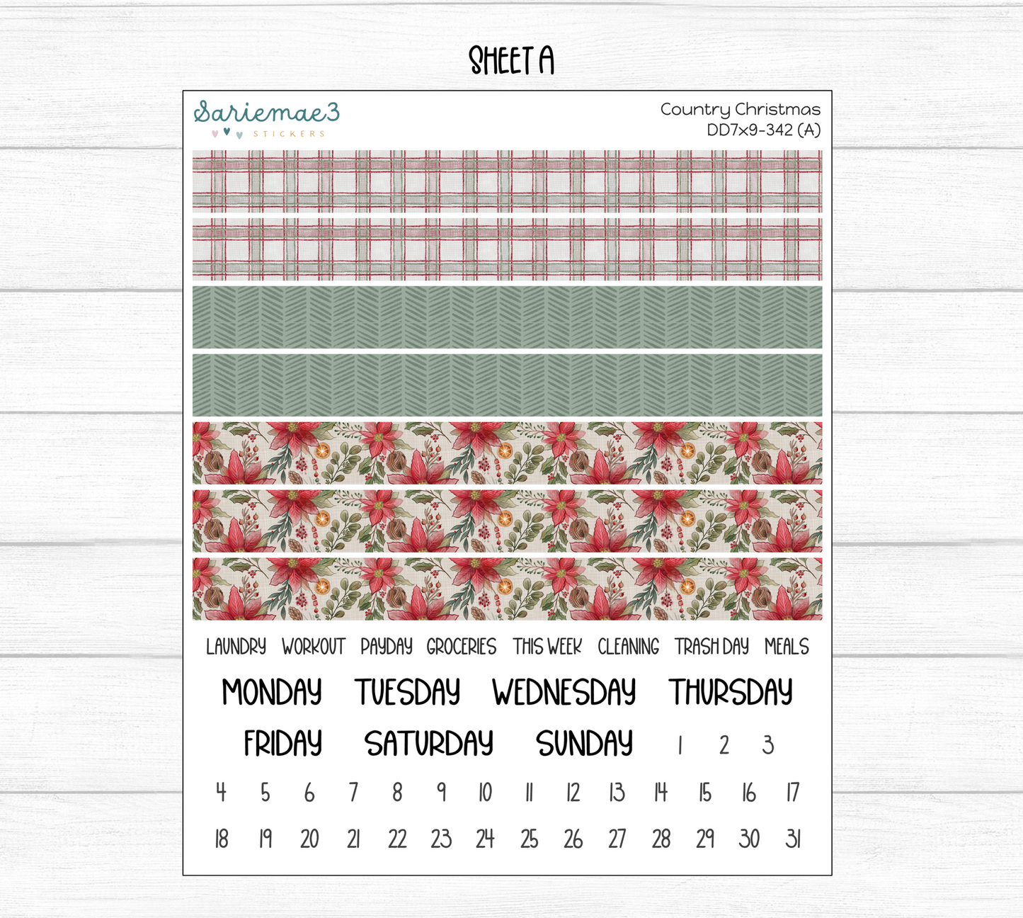 Daily Duo Kit (7x9), Country Christmas, DD-342