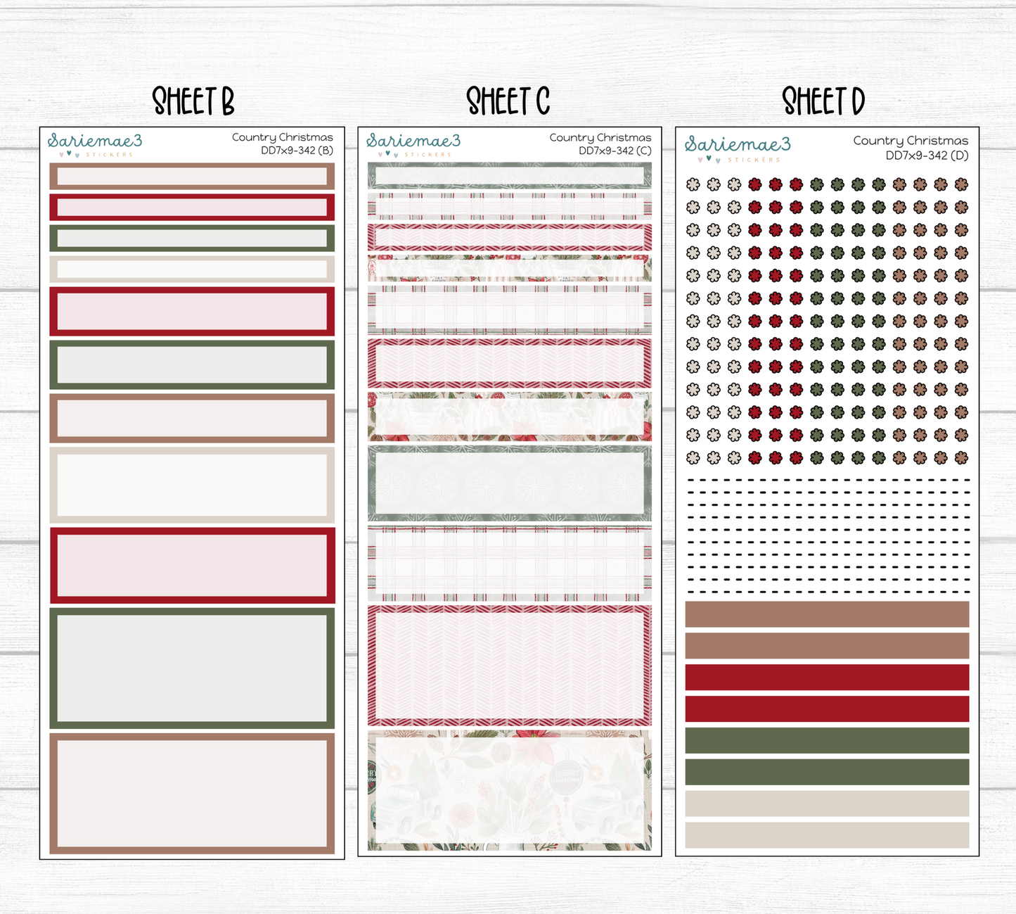 Daily Duo Kit (7x9), Country Christmas, DD-342