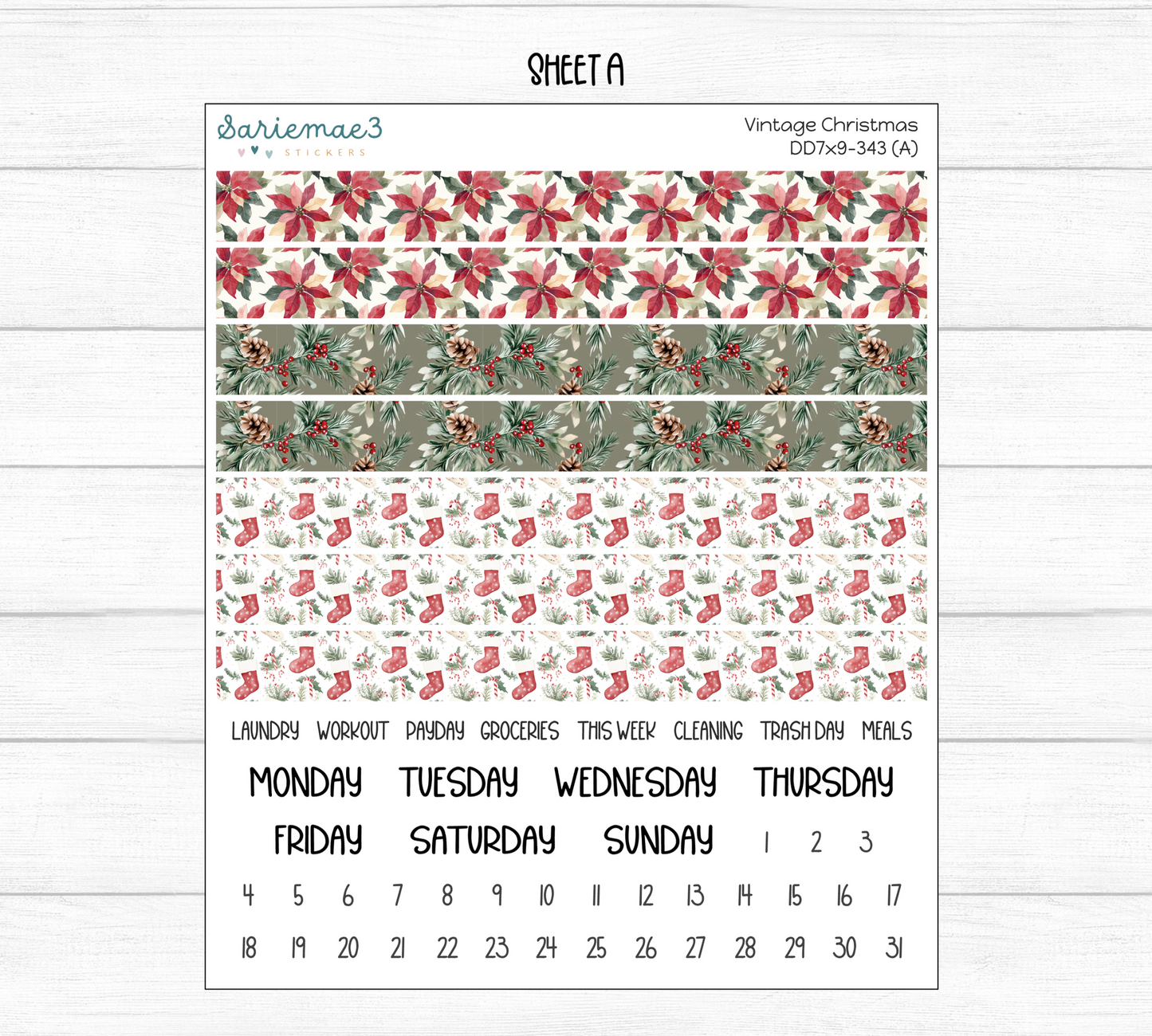 Daily Duo Kit (7x9), Vintage Christmas, DD-343