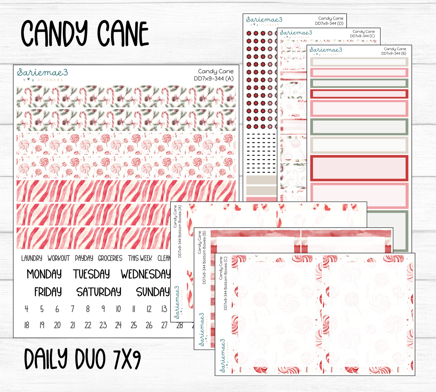 Daily Duo Kit (7x9), Candy Cane, DD-344