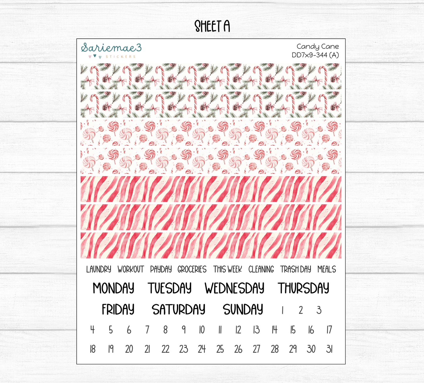 Daily Duo Kit (7x9), Candy Cane, DD-344