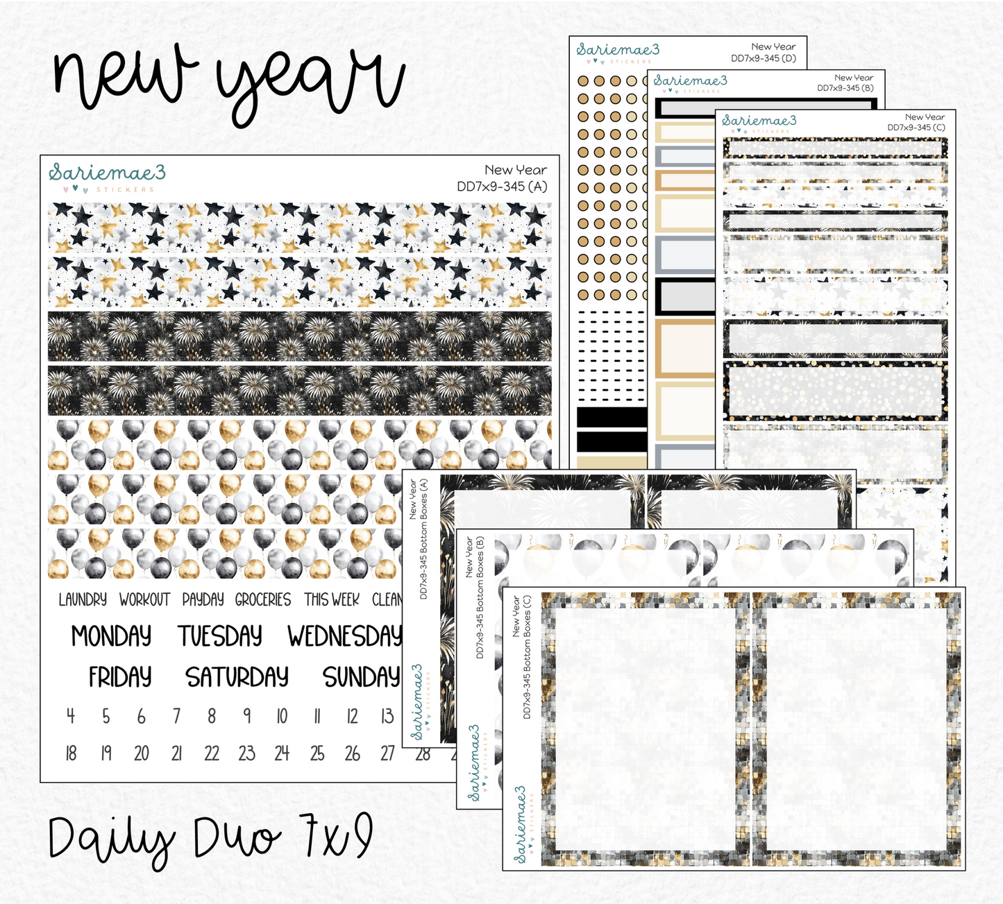 Daily Duo Kit (7x9), New Year, DD-345