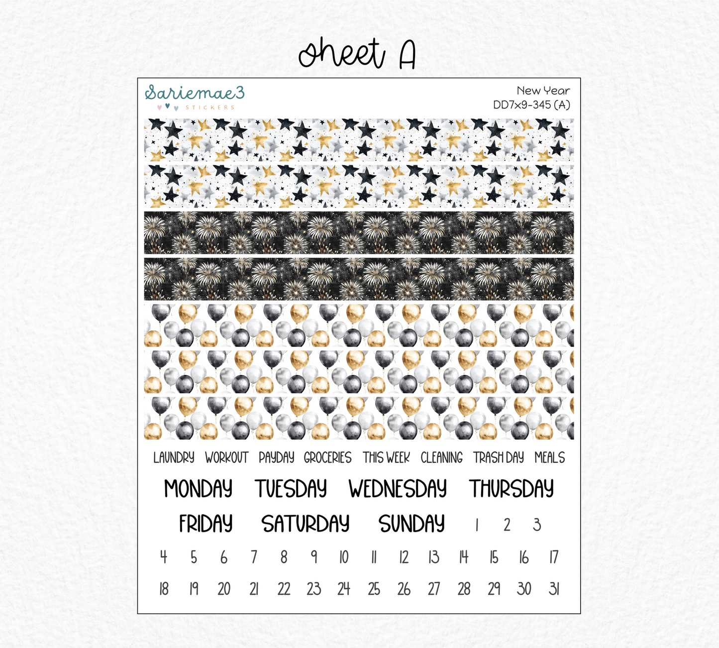 Daily Duo Kit (7x9), New Year, DD-345