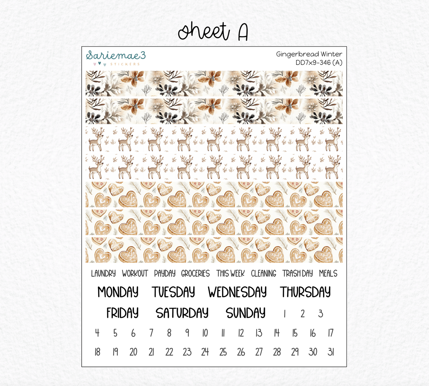 Daily Duo Kit (7x9), Gingerbread Winter, DD-346