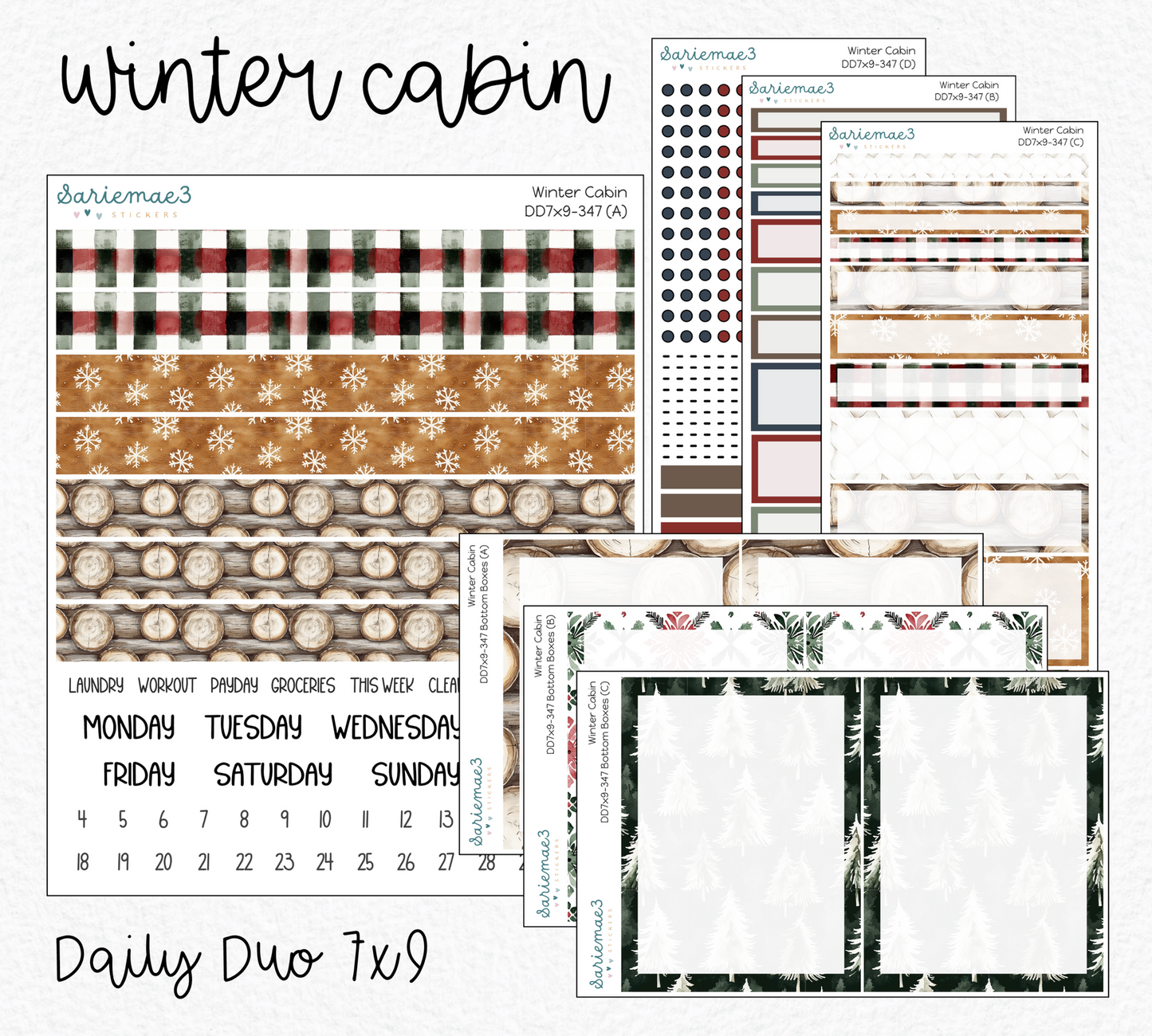Daily Duo Kit (7x9), Winter Cabin, DD-347