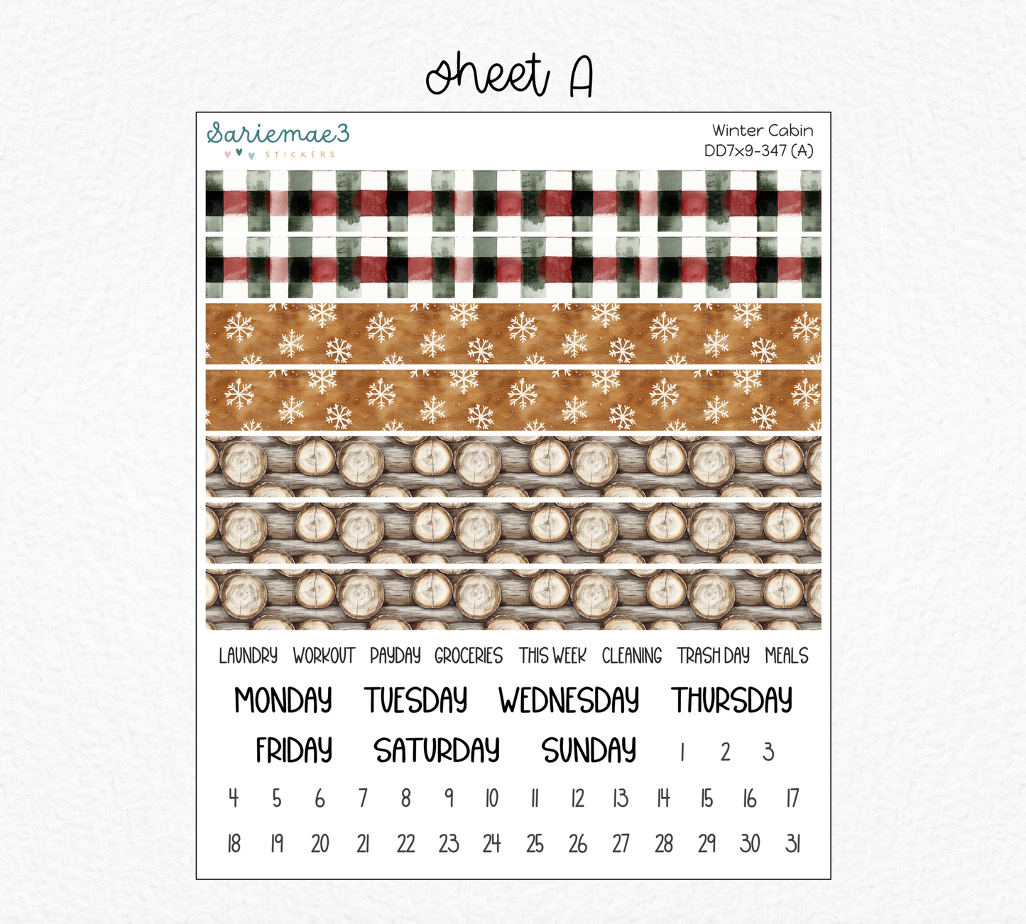 Daily Duo Kit (7x9), Winter Cabin, DD-347