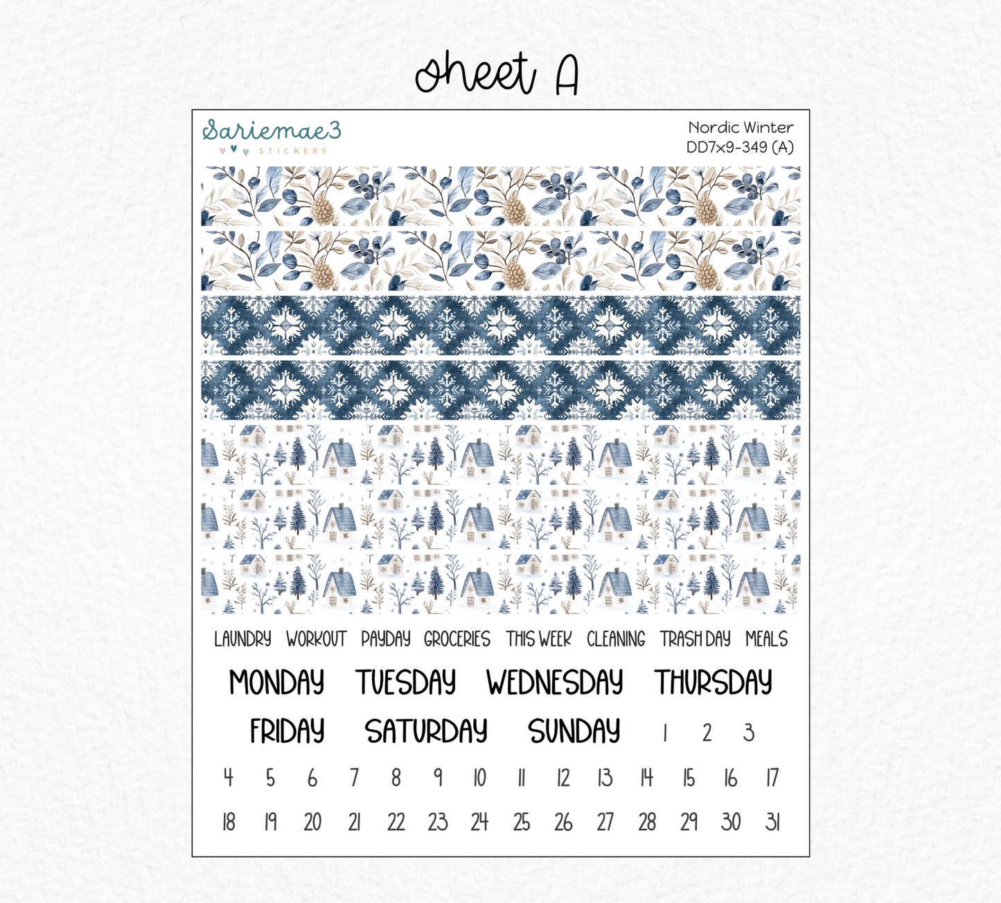 Daily Duo Kit (7x9), Nordic Winter, DD-349