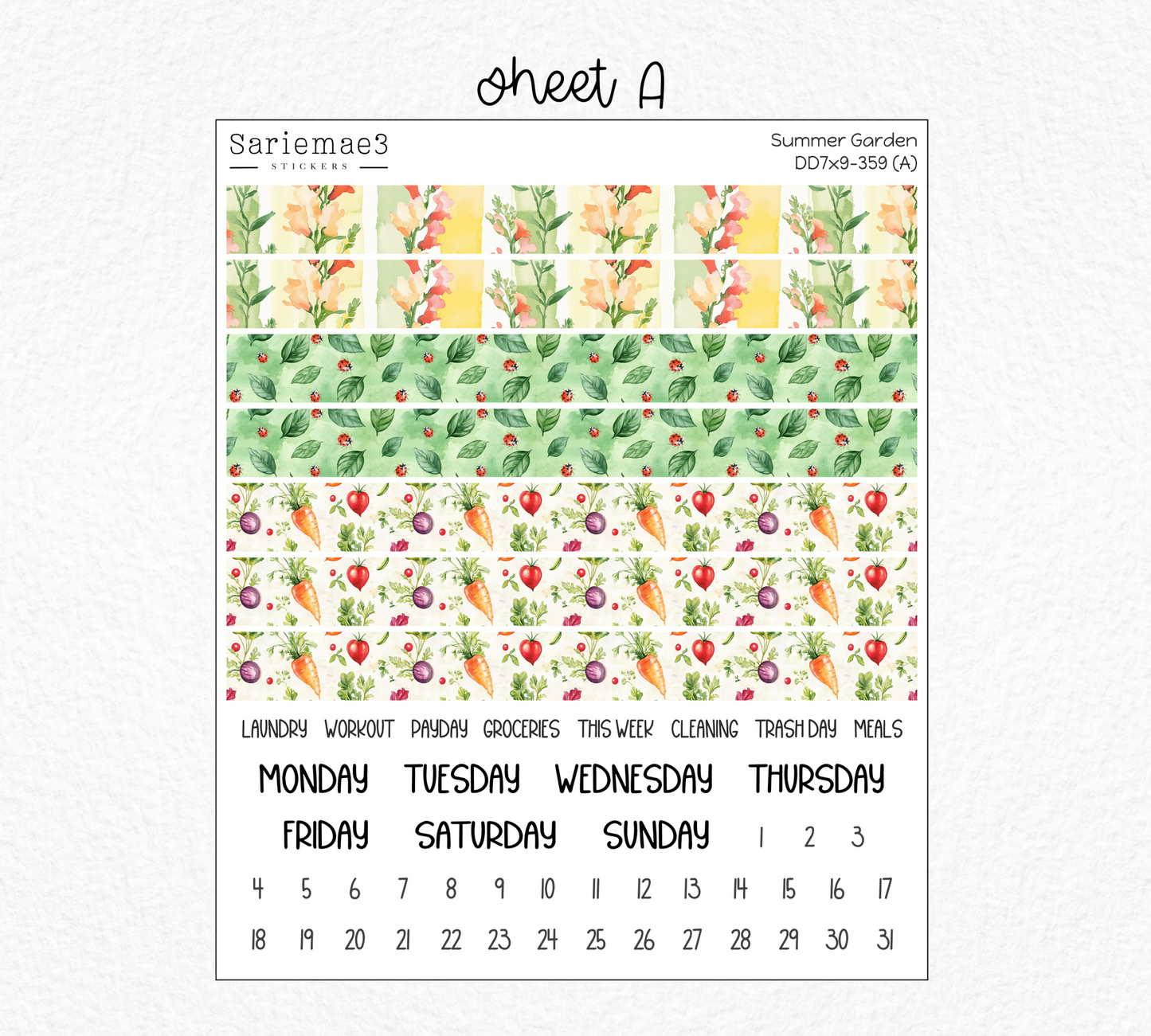 Daily Duo Kit (7x9), Summer Garden, DD-359