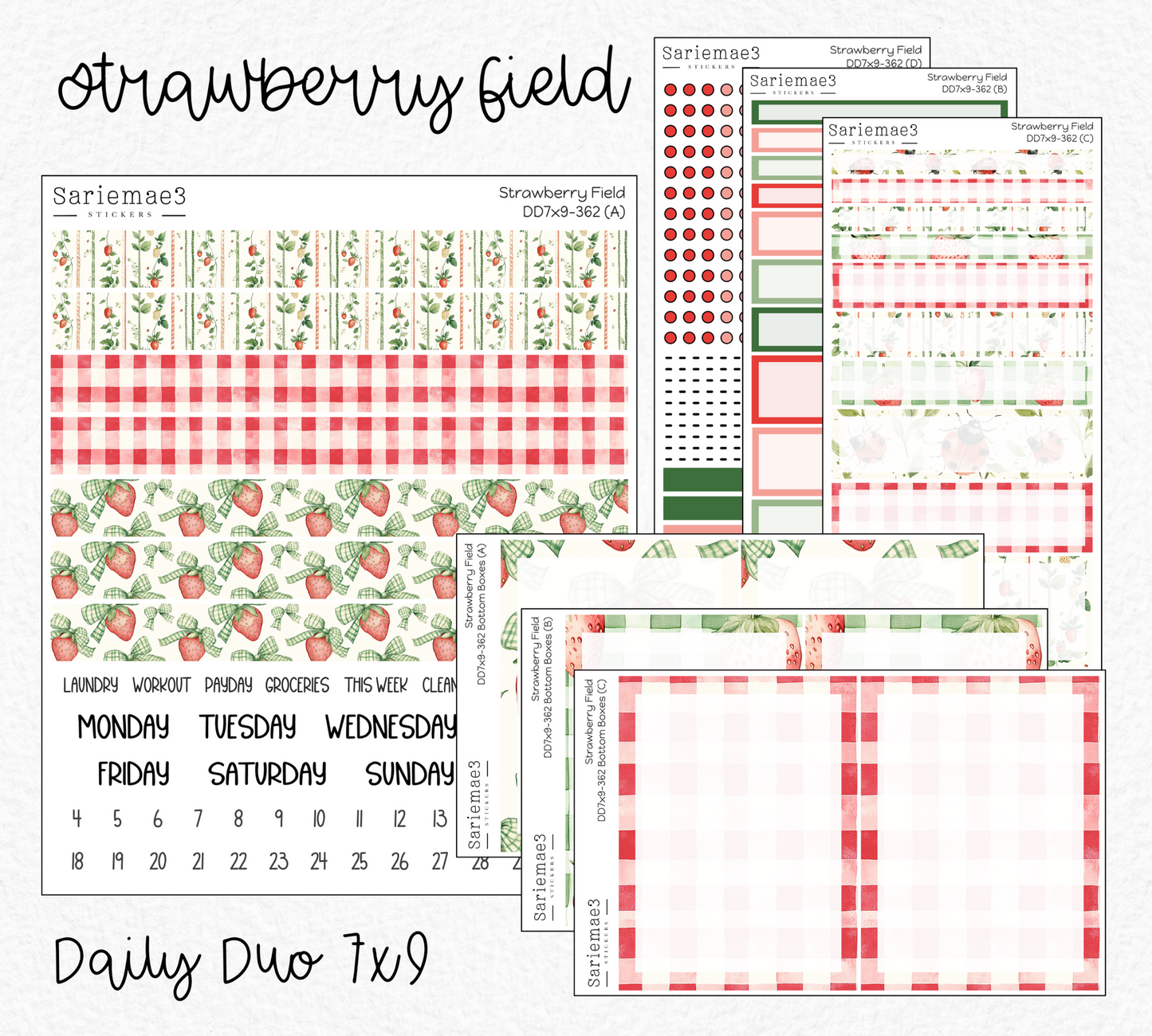 Daily Duo Kit (7x9), Strawberry Field, DD-362