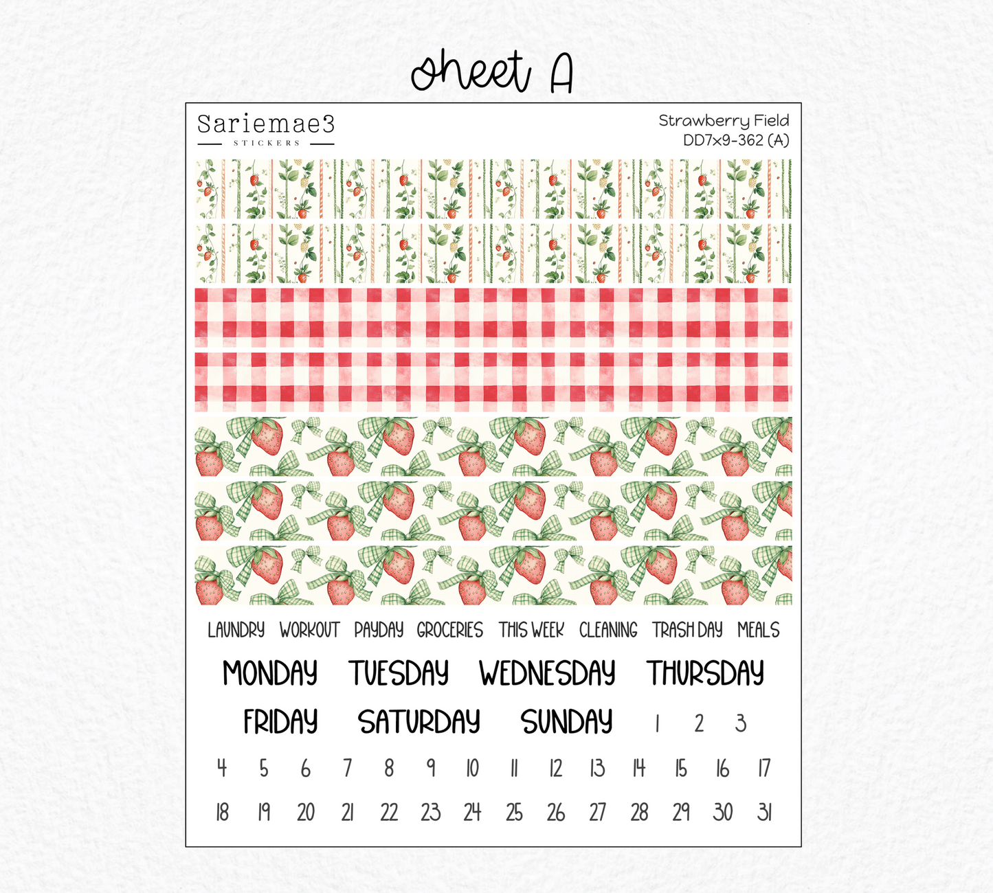 Daily Duo Kit (7x9), Strawberry Field, DD-362
