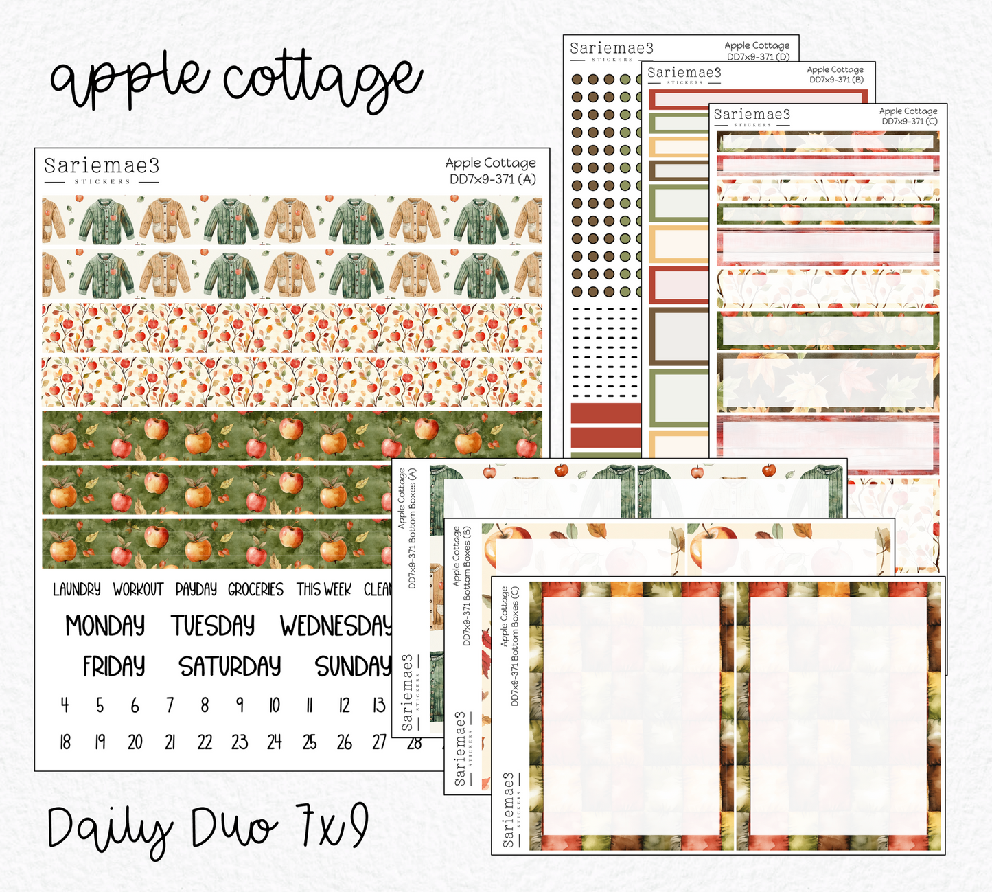 Daily Duo Kit (7x9), Apple Cottage, DD-371