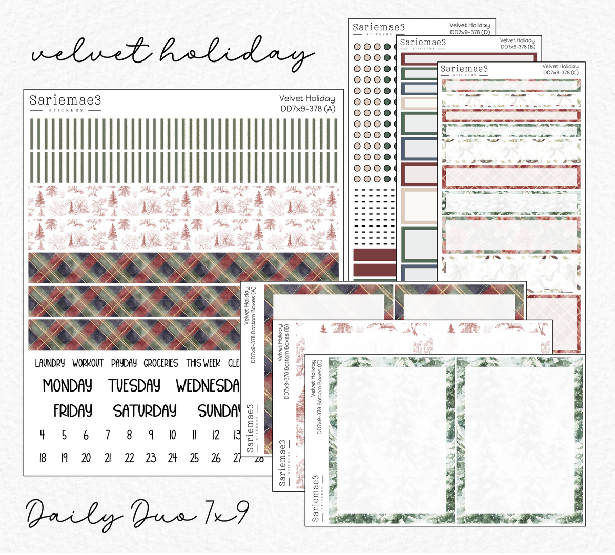 Daily Duo Kit (7x9), Velvet Holiday, DD-378