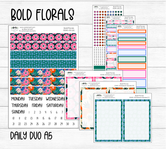 Daily Duo Kit (A5), Bold Florals, DDA5-331