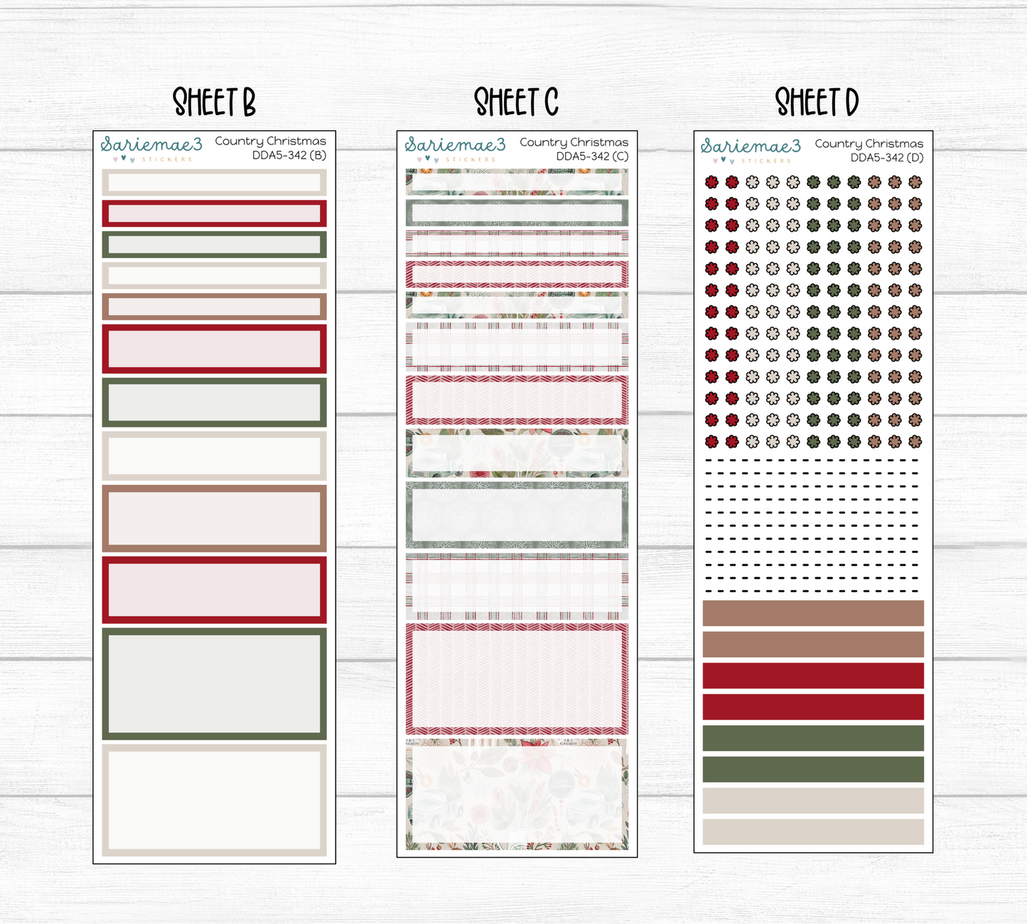 Daily Duo Kit (A5), Country Christmas, DDA5-342