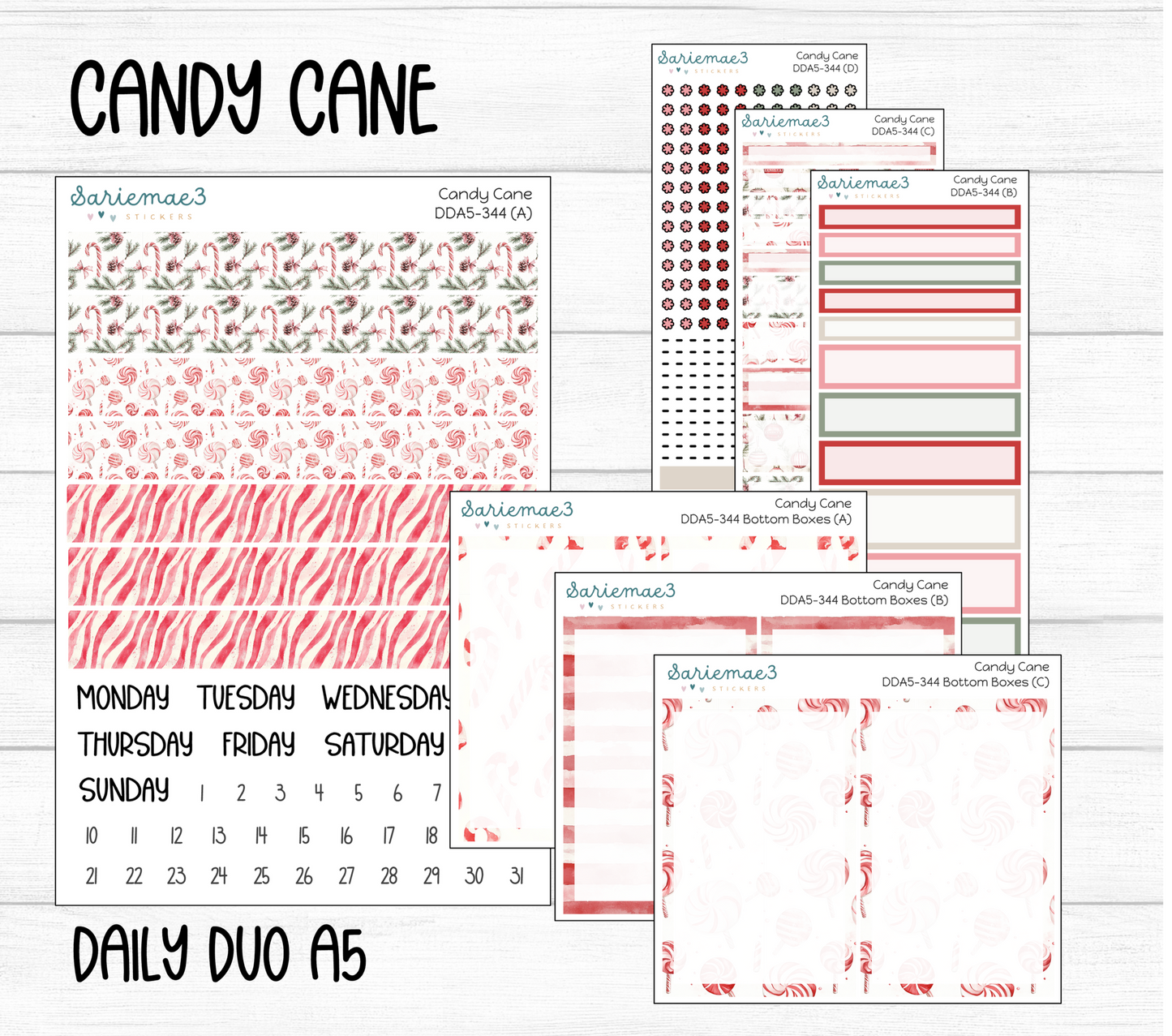 Daily Duo Kit (A5), Candy Cane, DDA5-344