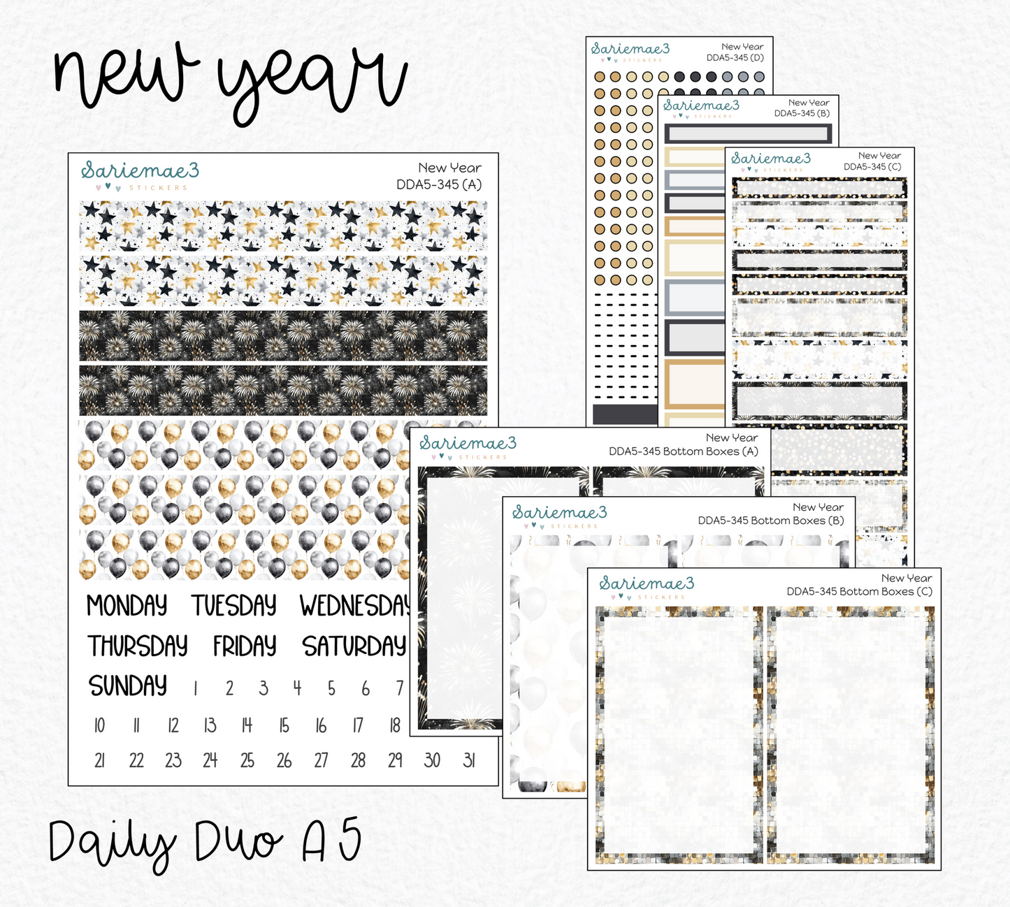 Daily Duo Kit (A5), New Year, DDA5-345