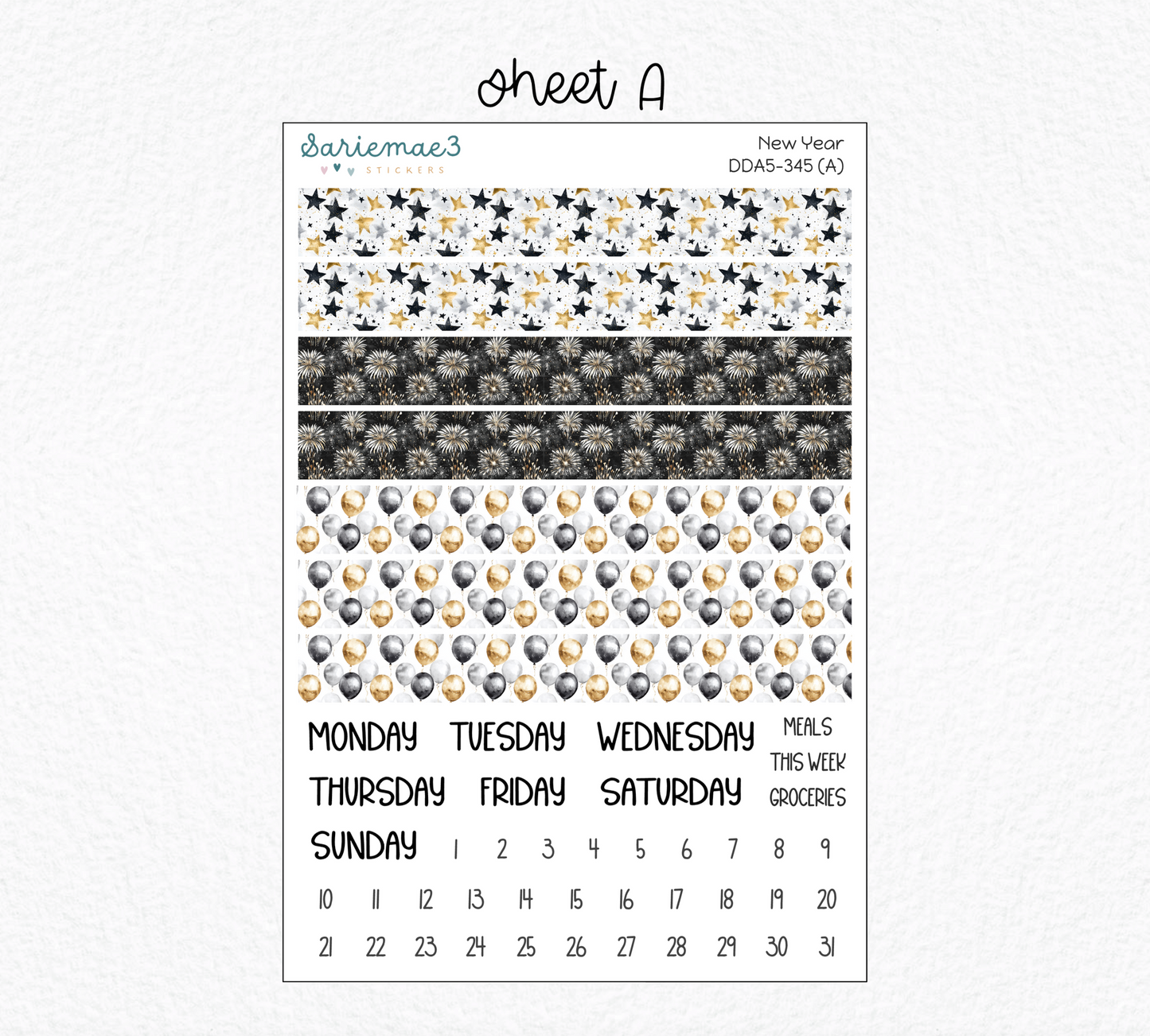 Daily Duo Kit (A5), New Year, DDA5-345