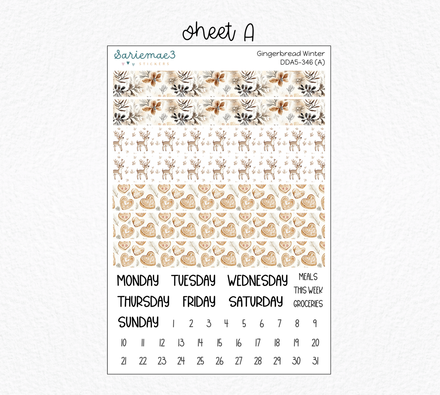 Daily Duo Kit (A5), Gingerbread Winter, DDA5-346