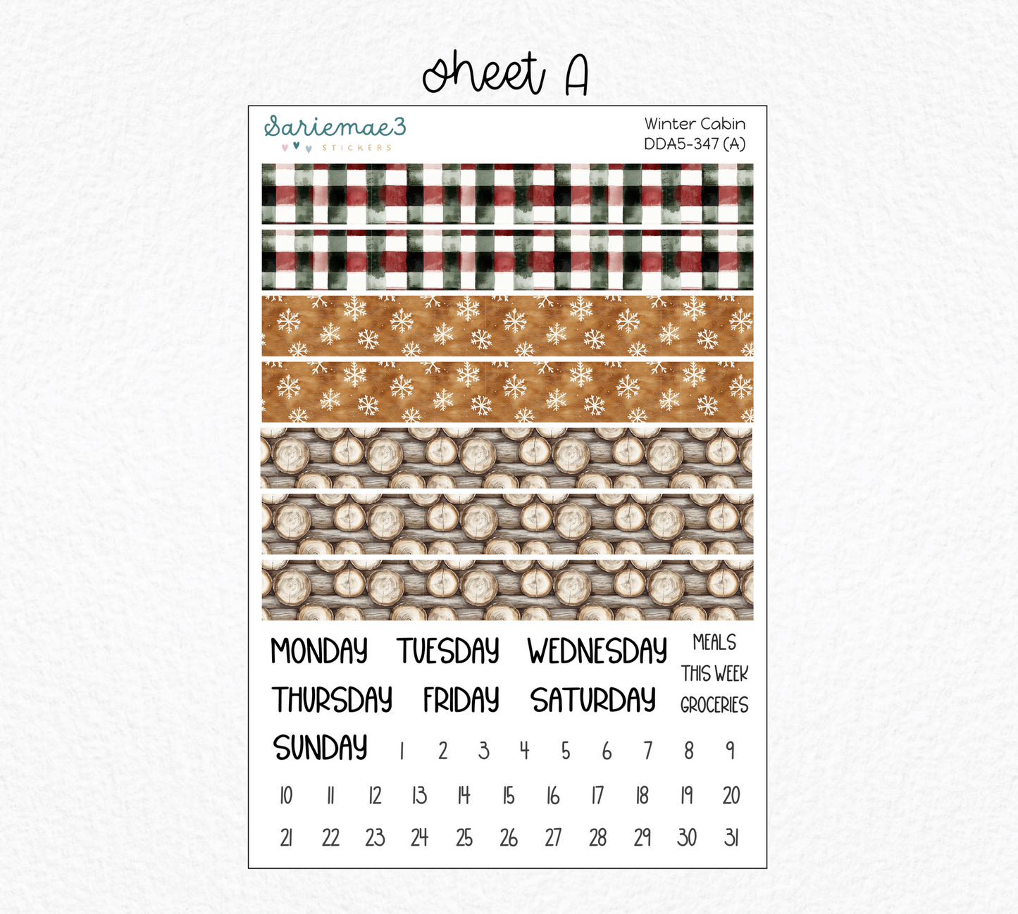 Daily Duo Kit (A5), Winter Cabin, DDA5-347