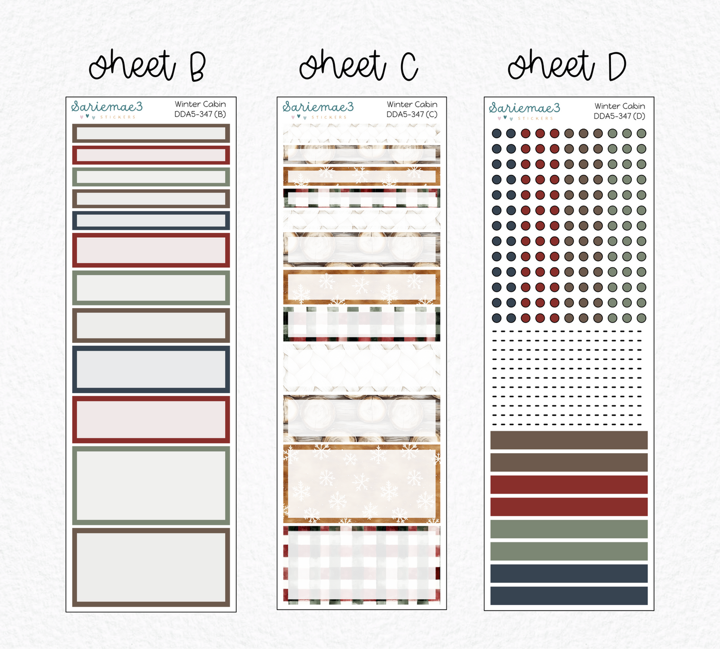 Daily Duo Kit (A5), Winter Cabin, DDA5-347