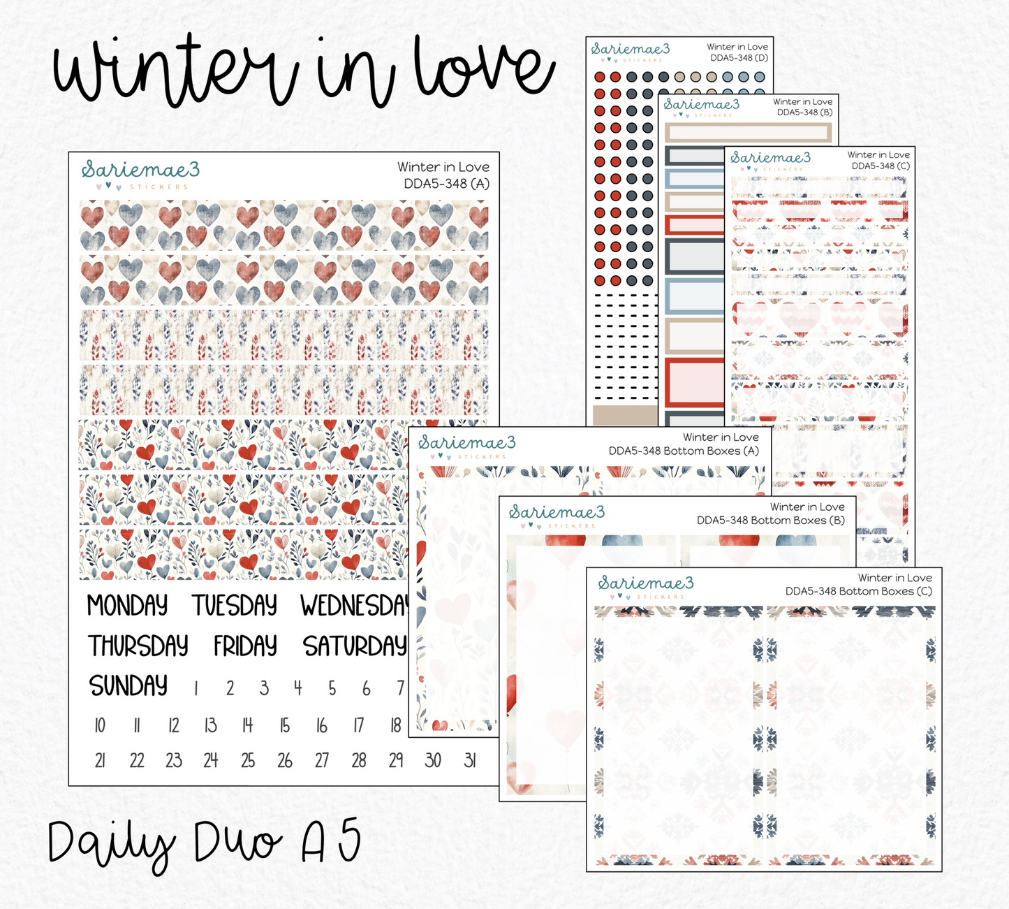 Daily Duo Kit (A5), Winter in Love, DDA5-348