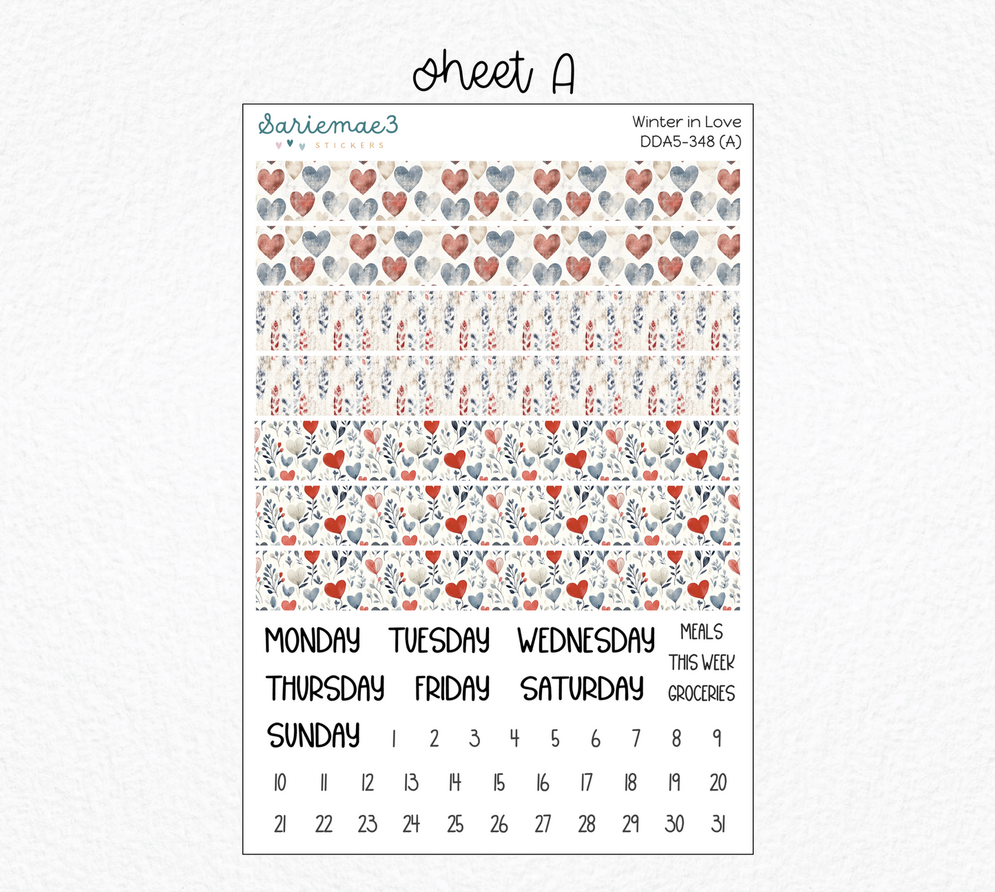 Daily Duo Kit (A5), Winter in Love, DDA5-348