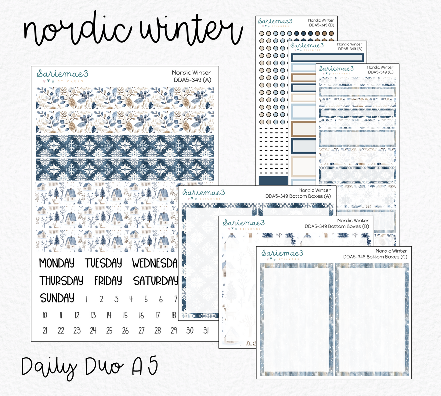 Daily Duo Kit (A5), Nordic Winter, DDA5-349