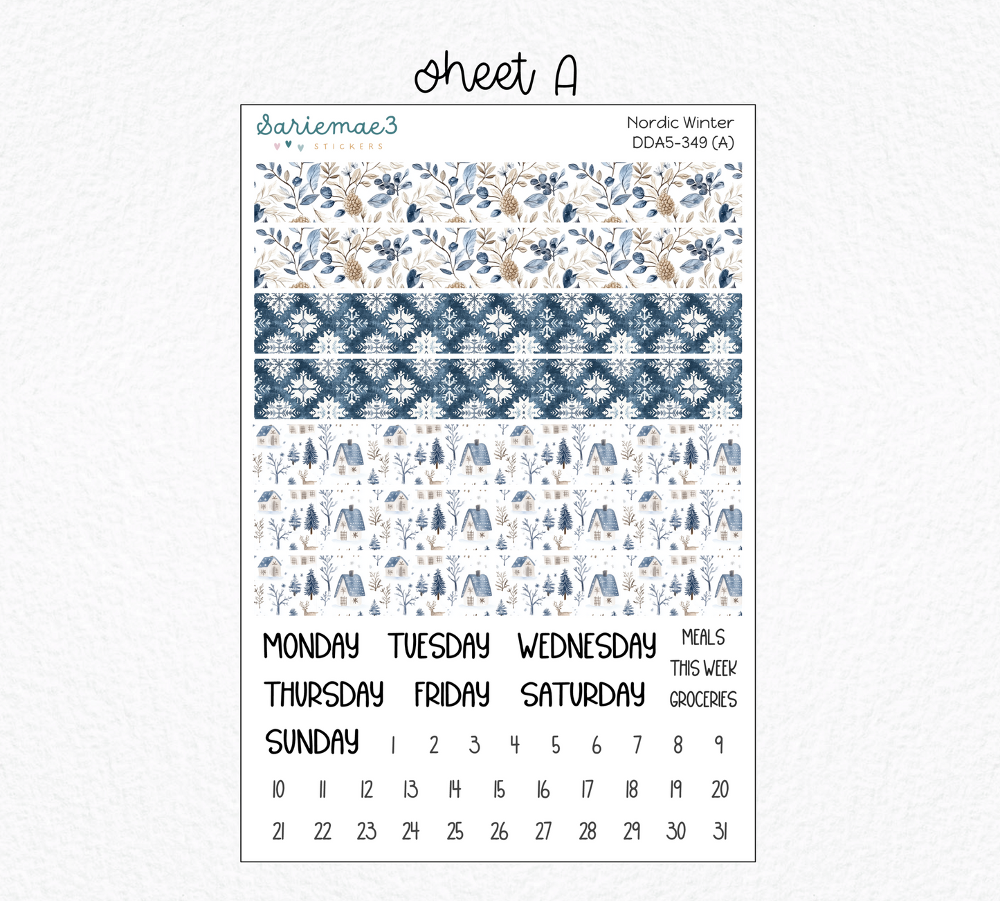 Daily Duo Kit (A5), Nordic Winter, DDA5-349