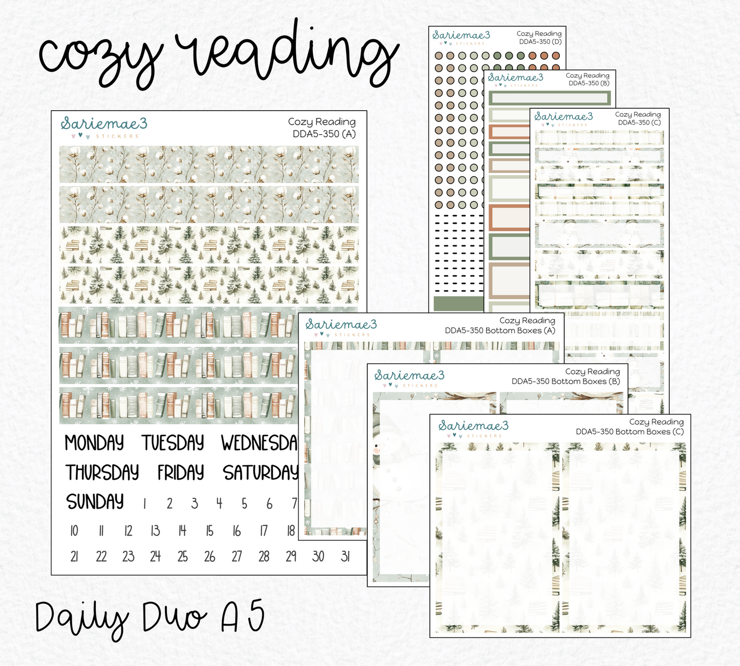 Daily Duo Kit (A5), Cozy Reading, DDA5-350