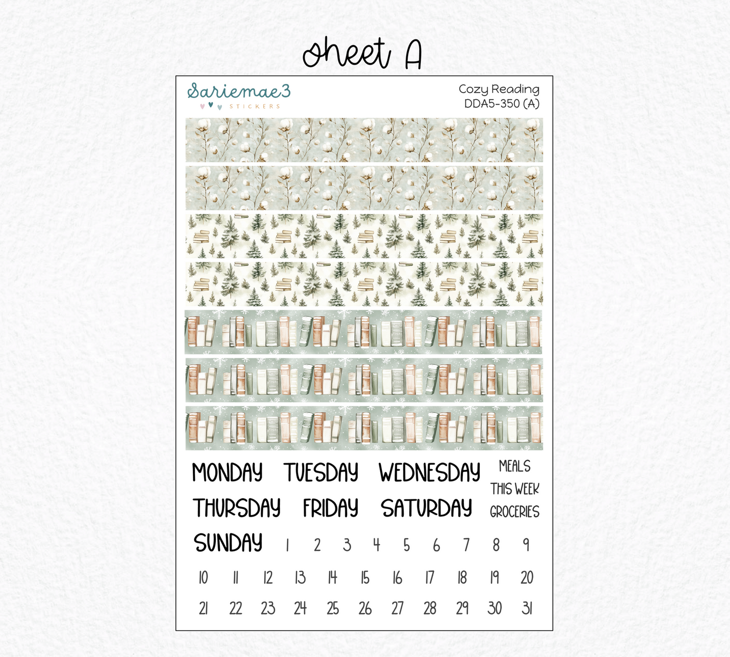 Daily Duo Kit (A5), Cozy Reading, DDA5-350