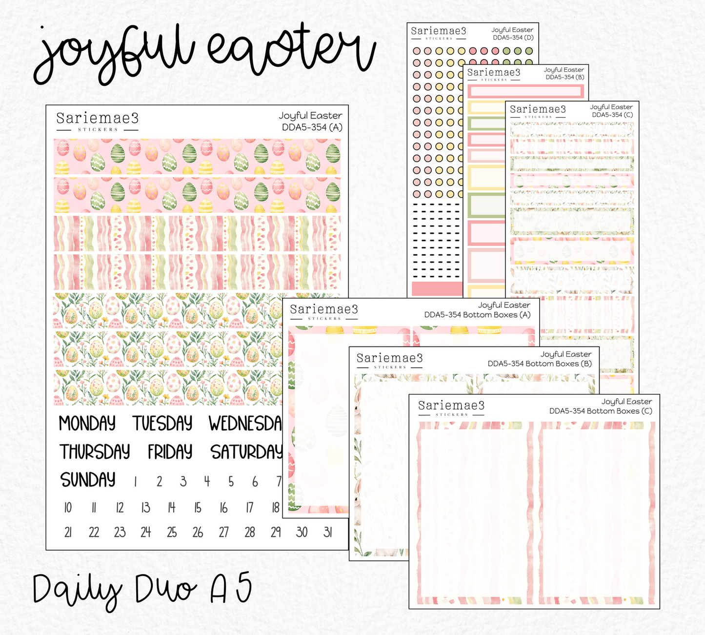 Daily Duo Kit (A5), Joyful Easter, DDA5-354
